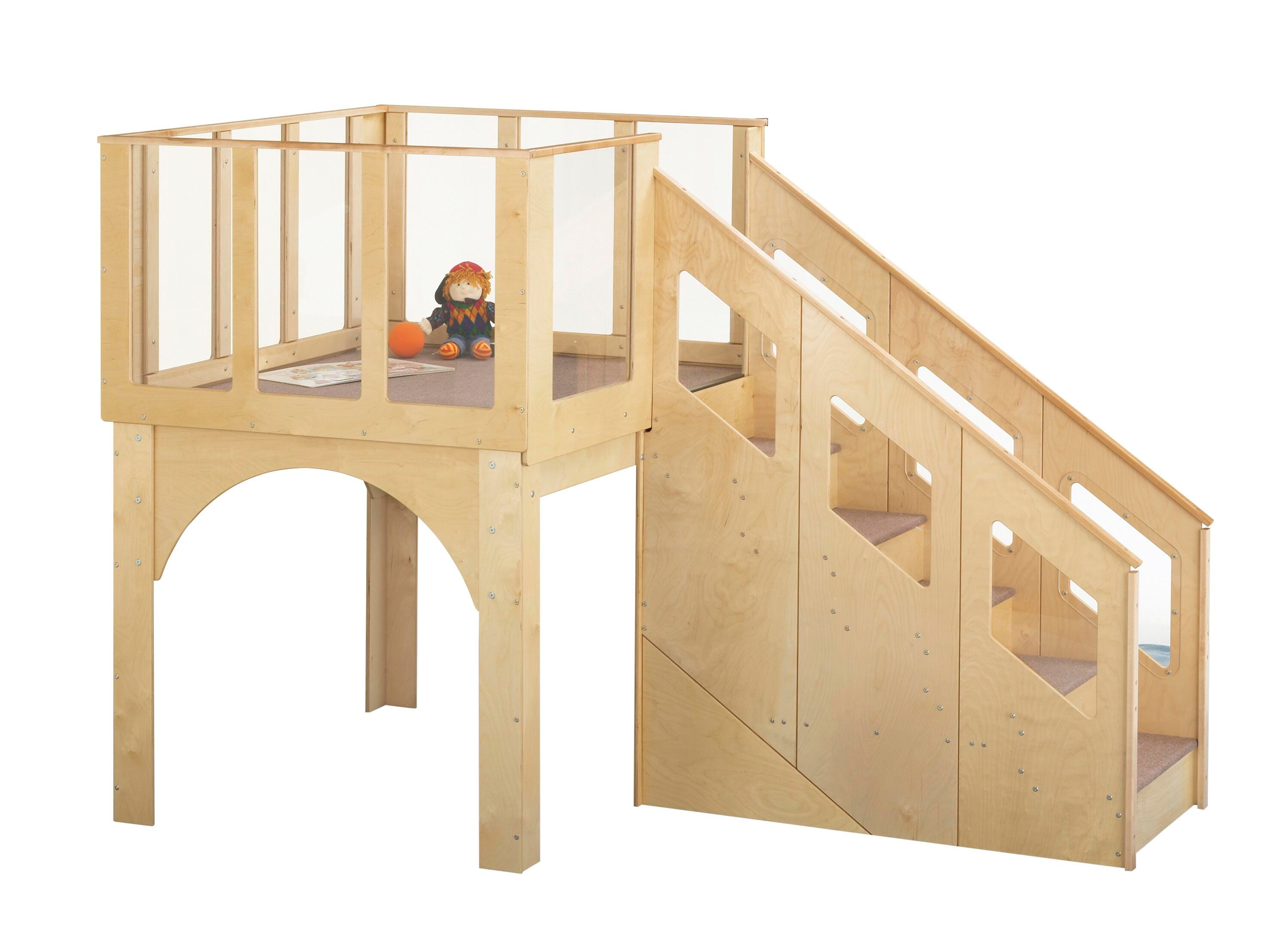 Jonti-Craft Tots Loft, 60 x 101 x 70 Inches, 24 to 36 Months, Item Number 1133370